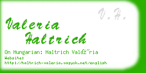 valeria haltrich business card